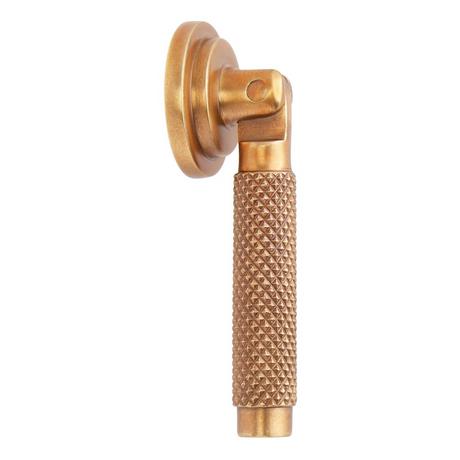 Arles Brass Knurled Drop Pull