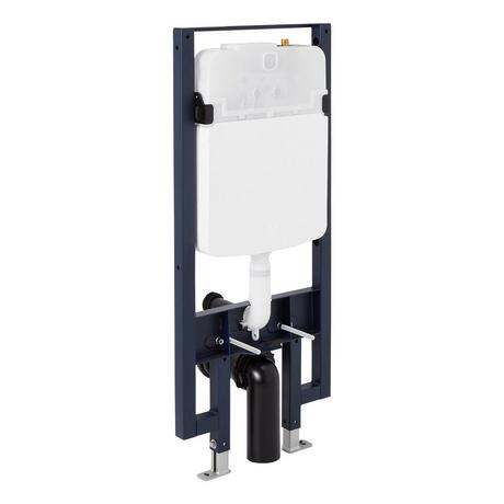 Concealed In-Wall Tank Carrier for Wall Mount Toilet - Matte Chrome Hardware