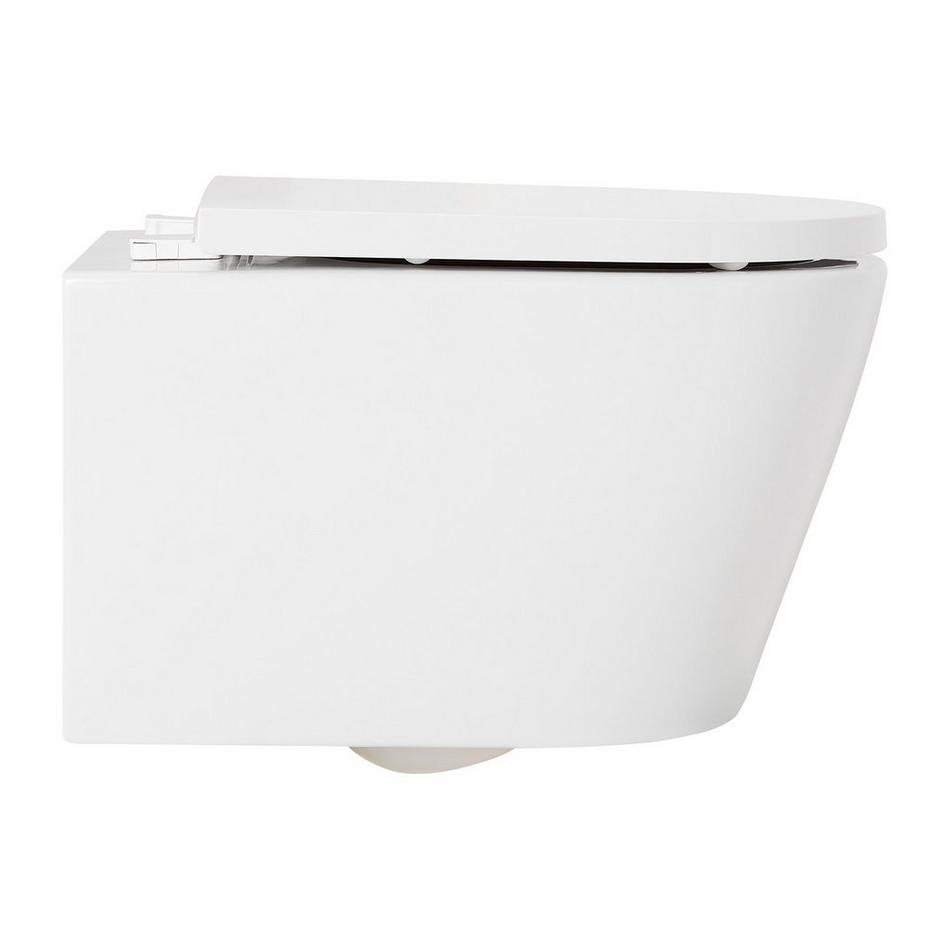 Arnelle Dual-Flush Wall-Mount Elongated Toilet with In-Wall Carrier - Brushed Gold Hardware, , large image number 4