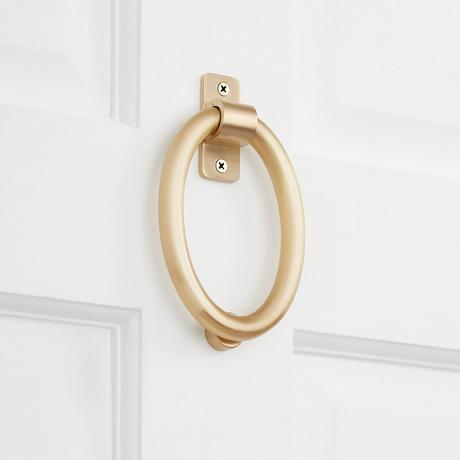 Oval-Shaped Brass Door Knocker