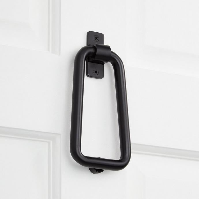 Mission Iron Door Knocker Black Powder Coat Signature Hardware
