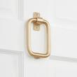 Rounded Square Brass Door Knocker, , large image number 1