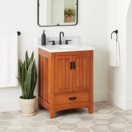 24" Maybeck Vanity With Undermount Sink - Tinted Oak