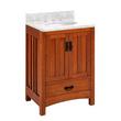 24" Maybeck Vanity - Tinted Oak with Undermount Sink - Carrara Marble Widespread, , large image number 1