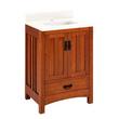 24" Maybeck Vanity - Tinted Oak with Rectangular Undermount Sink - Arctic White Quartz Single Hole, , large image number 0