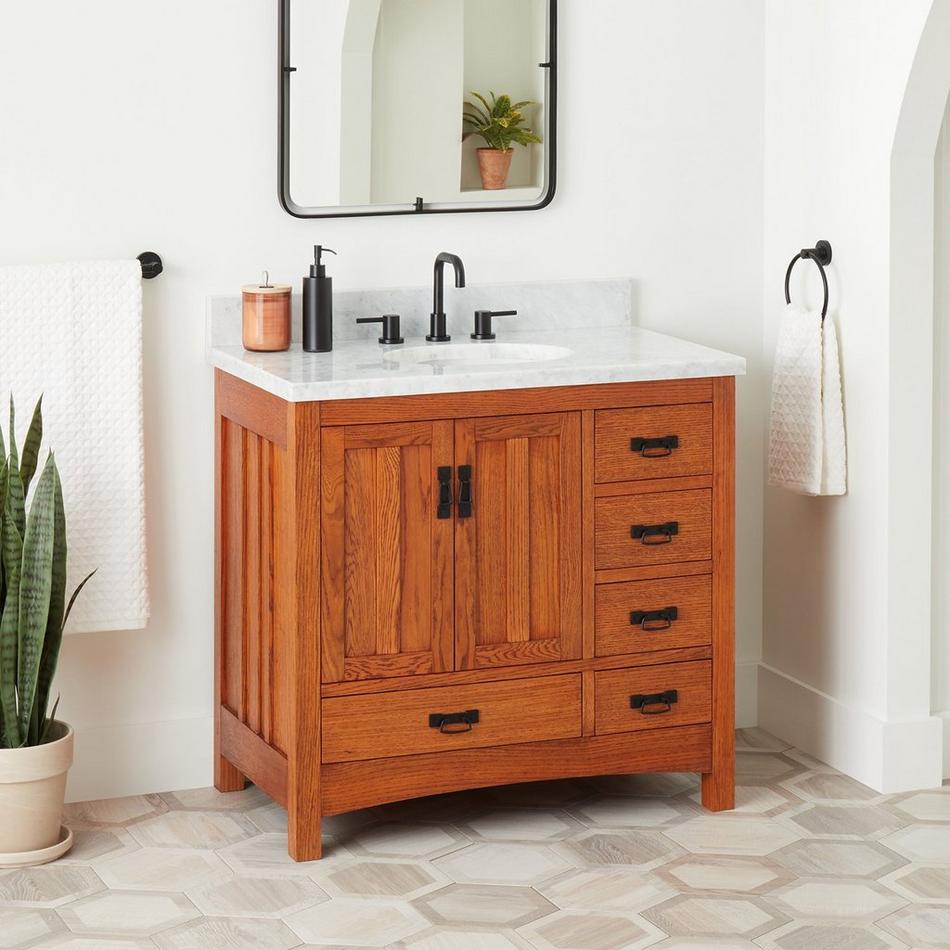 36" Maybeck Vanity With Undermount Sink - Tinted Oak, , large image number 0
