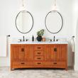 72" Maybeck Double Vanity With Undermount sinks - Tinted Oak, , large image number 0