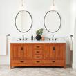 72" Maybeck Double Vanity With Rectangular Undermount sinks - Tinted Oak, , large image number 0