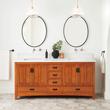 72" Maybeck Double Vanity With Rectangular Undermount sinks - Tinted Oak, , large image number 1