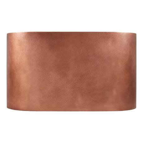 60" Raksha Double-Wall Hammered Copper Soaking Tub