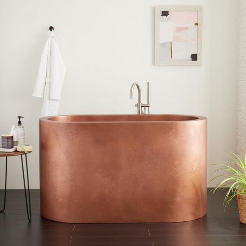 60" Raksha Double-Wall Copper Soaking Air Tub with Insulation