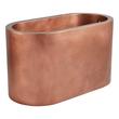 60" Raksha Double-Wall Copper Soaking Tub with Foam - Black Drain Kit, , large image number 1