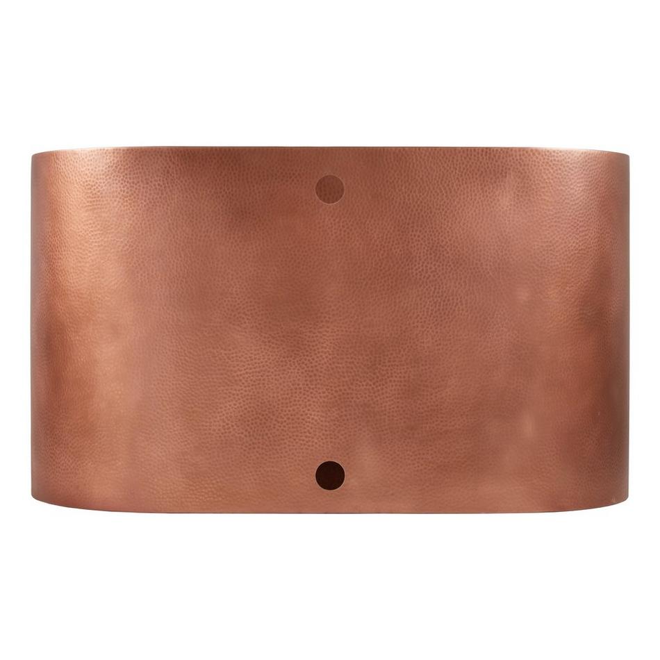 60" Raksha Double-Wall Copper Soaking Tub with Foam - Brushed Nickel Drain Kit, , large image number 3