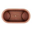 60" Raksha Double-Wall Copper Soaking Tub with Foam - Chrome Drain Kit, , large image number 4