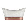 71" Anastasia Mosaic Nickel-Plated Copper Double-Slipper Tub - Brushed Nickel Drain Kit, , large image number 2