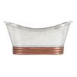 71" Anastasia Mosaic Nickel-Plated Copper Double-Slipper Tub, , large image number 2