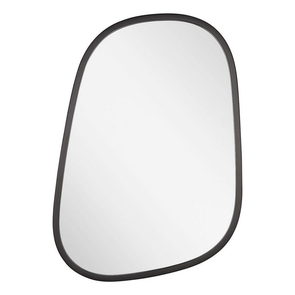 Amburgey Asymmetrical Iron Decorative Vanity Mirror - Matte Black, , large image number 1