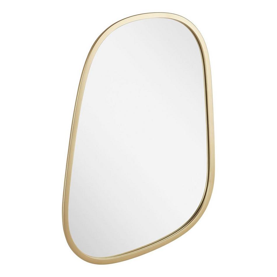 Amburgey Asymmetrical Iron Decorative Vanity Mirror - Satin Brass, , large image number 2
