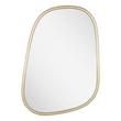 Amburgey Asymmetrical Iron Decorative Vanity Mirror - Satin Brass, , large image number 1