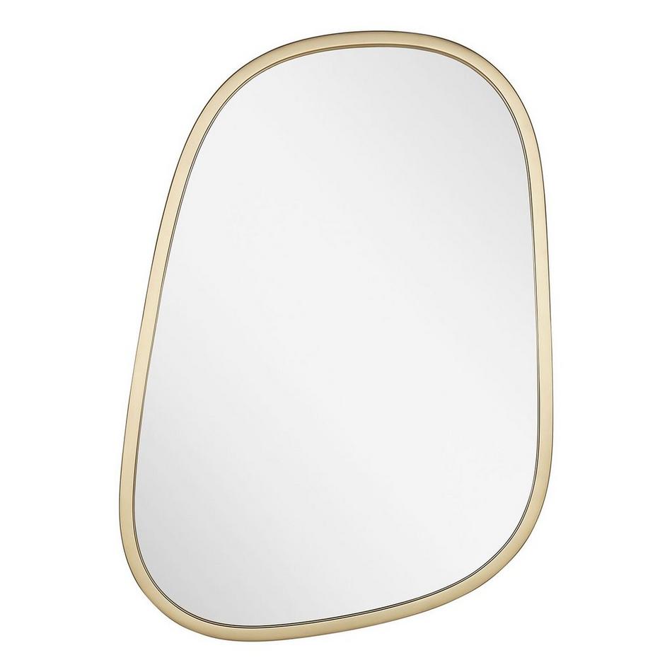 Amburgey Asymmetrical Iron Decorative Vanity Mirror - Satin Brass, , large image number 1