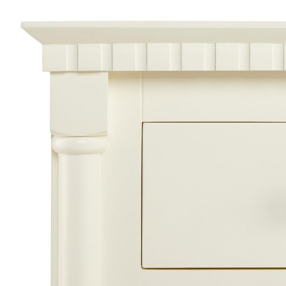 36" Claudia Vanity - White with Left Offset Rectangular Undermount Sink - Carrara Marble Widespread, , large image number 11