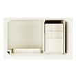 36" Claudia Vanity - White with Left Offset Rectangular Undermount Sink - Carrara Marble Widespread, , large image number 4