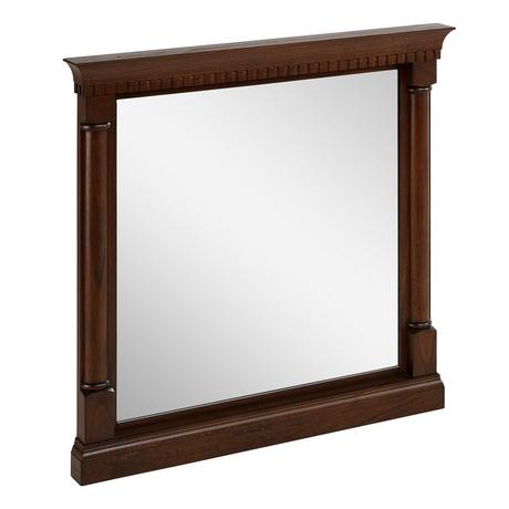 60 in. W x 31 in. H Framed Rectangular Bathroom Vanity Mirror in Warm Cinammon 60 in. W x 31 in. H Framed Rectangular Bathroom Vanity Mirror in Warm Cinammon