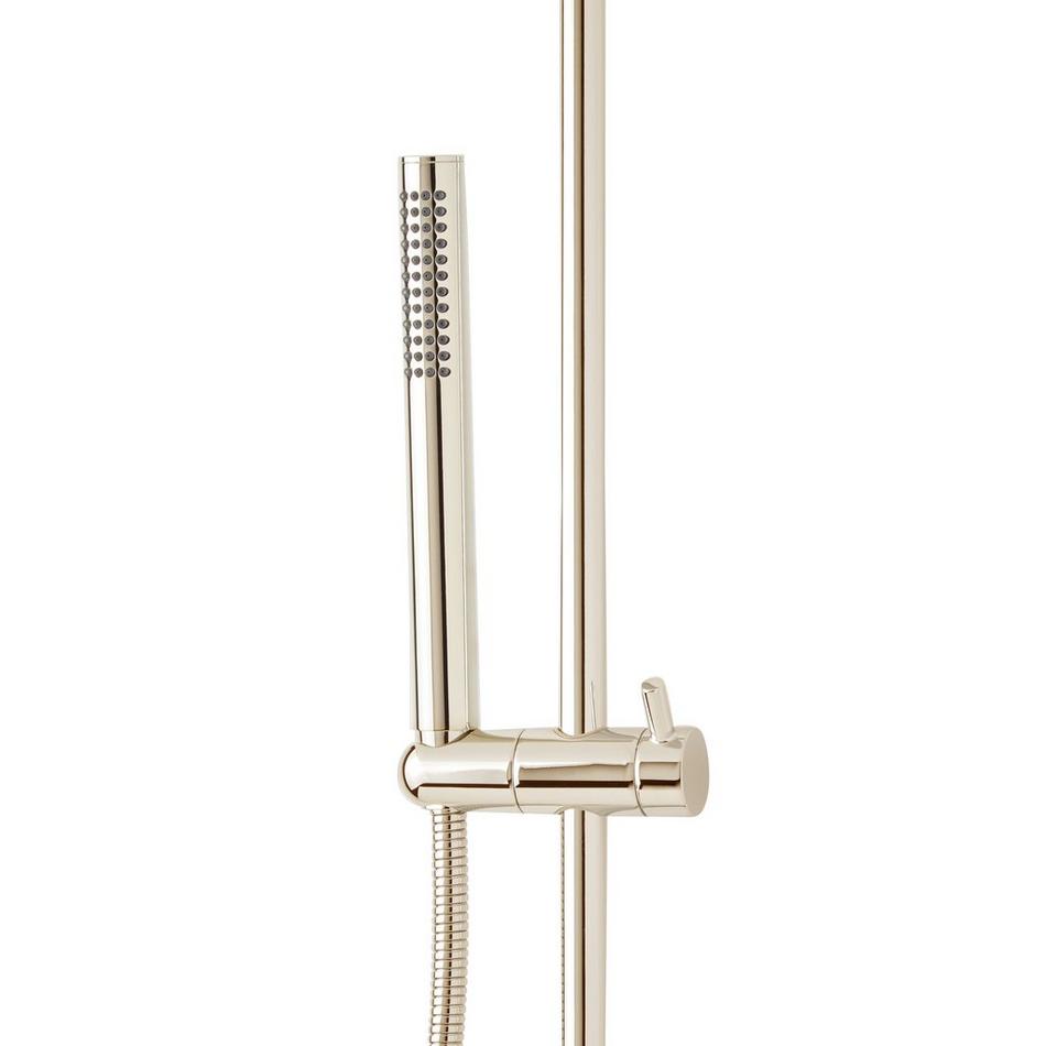 Contemporary Tubular Hand Shower and Slide Bar with Hose - Polished Nickel, , large image number 1