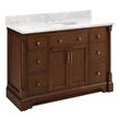 48" Claudia Vanity - Antique Coffee with Undermount Sink - Carrara Marble Widespread, , large image number 1