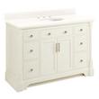48" Claudia Vanity - White with Undermount Sink - Arctic White Quartz Widespread, , large image number 0