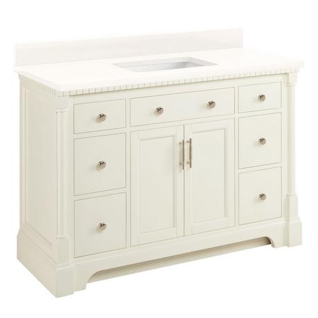 48" Claudia Vanity With Rectangular Undermount Sink - White