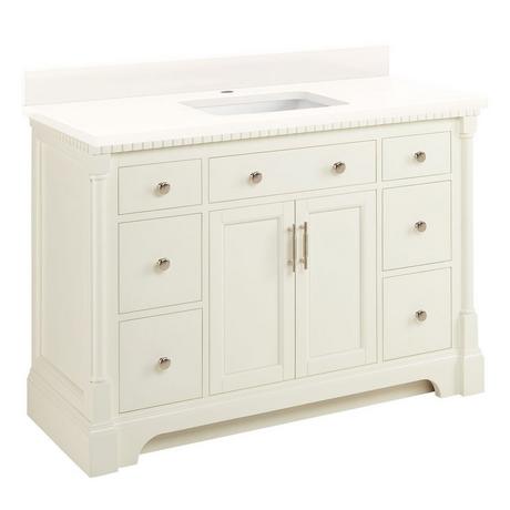 48" Claudia Vanity With Rectangular Undermount Sink - White