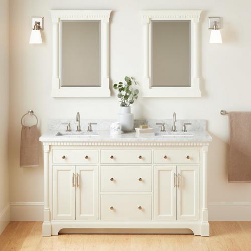 60" Claudia Double Vanity With Undermount Sinks - White