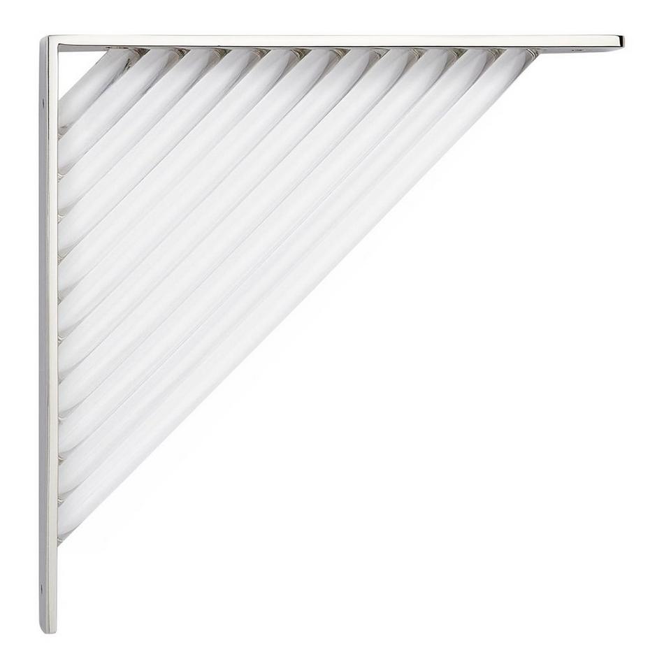 Daylen Brass and Acrylic Shelf Bracket - Polished Nickel, , large image number 1