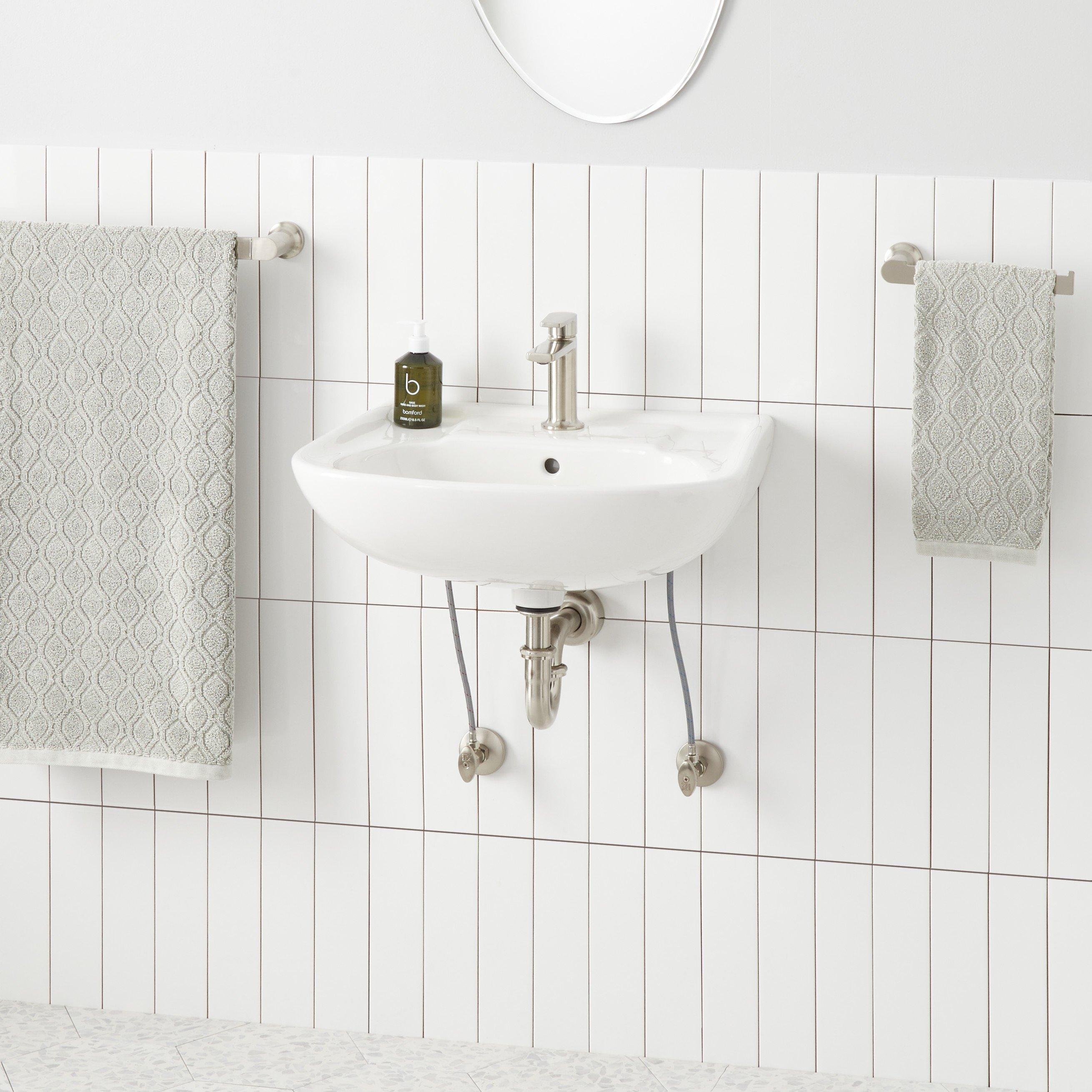 Rainsville Porcelain Wall-Mount Sink - Widespread