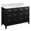 48" Holmesdale Vanity with Undermount Sink - Black - Carrara Marble Widespread, , large image number 0