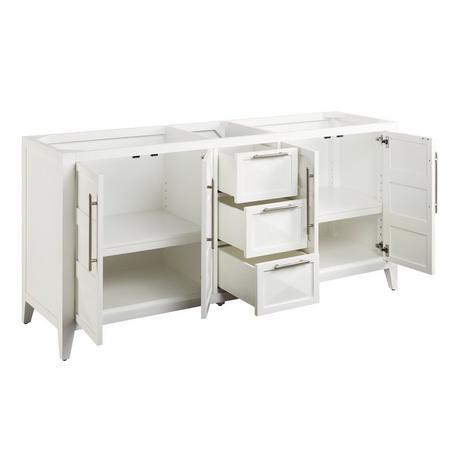 72" Holmesdale Vanity with Undermount Sinks - Bright White