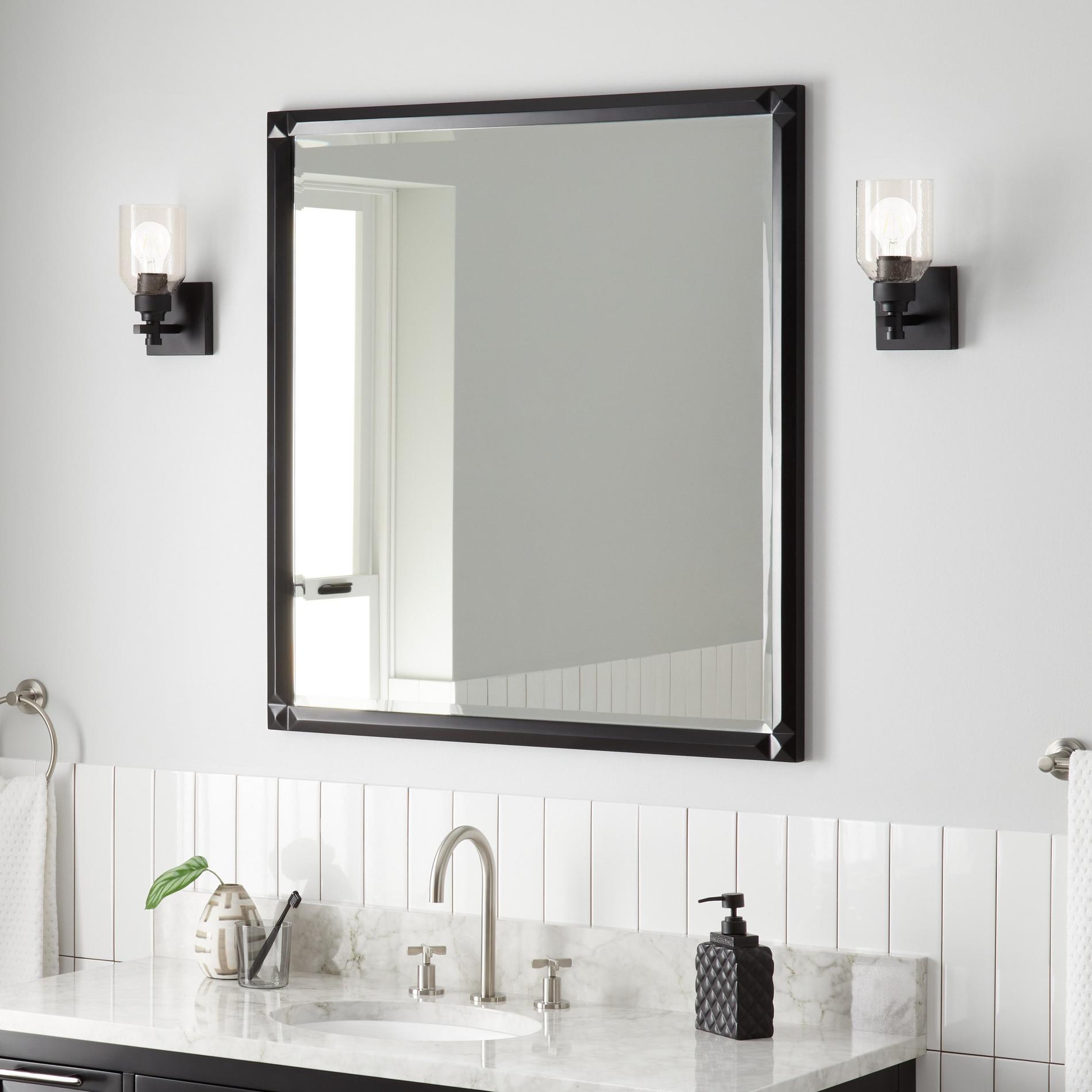 Holmesdale Vanity Mirror - Black | Signature Hardware