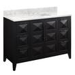 48" Holmesdale Vanity with Rectangular Undermount Sink - Black - Carrara Marble Widespread, , large image number 0
