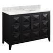 48" Holmesdale Vanity with Rectangular Undermount Sink - Black - Carrara Marble Single Hole, , large image number 0