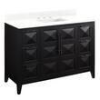 48" Holmesdale Vanity with Rectangular Undermount Sink - Black - Feathered White Quartz Widespread, , large image number 0