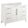 48" Holmesdale Vanity with Undermount Sink - Bright White - Carrara Marble Widespread, , large image number 0