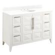 48" Holmesdale Vanity with Undermount Sink - Bright White - Feathered White Quartz Widespread, , large image number 0