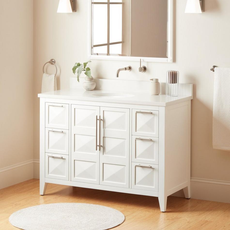 48" Holmesdale Vanity with Undermount Sink - Bright White, , large image number 1