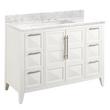 48" Holmesdale Vanity with Rectangular Undermount Sink - Bright White - Carrara Marble Widespread, , large image number 0