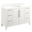 48" Holmesdale Vanity with Rect Undermount Sink - Bright White - Feathered White Quartz Single Hole, , large image number 0