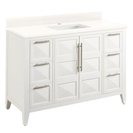 48" Holmesdale Vanity with Rectangular Undermount Sink - Bright White