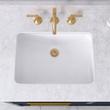 Destin Narrow Rectangular Undermount Bathroom Sink - White, , large image number 1