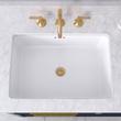 Destin Narrow Rectangular Undermount Bathroom Sink - White, , large image number 1