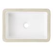 Destin Narrow Rectangular Undermount Bathroom Sink - White, , large image number 4